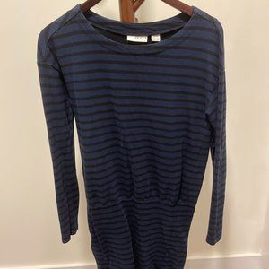 Kenar Blue Black Patterned Dress, US Size XS